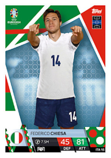 Federico Chiesa Italy Topps Match Attax EURO 2024 #ITA15